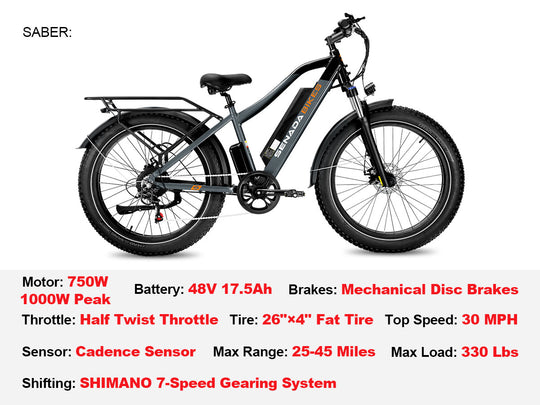 1000w fat tire ebike online